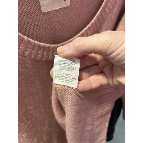 :ldb LDB Cachemire Nom Masc La Science Des Fils Cashmere Sweater Pink Large - Picture 5 of 8